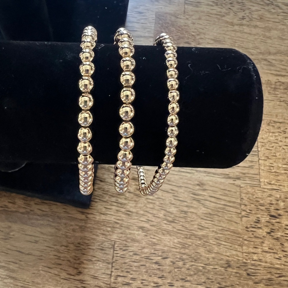 Elegant Gold Beaded Bracelets